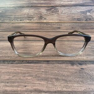 Coach Eyeglasses Womens Olive Brown Gradient Clear HC6089 5408 Rectangle Frames